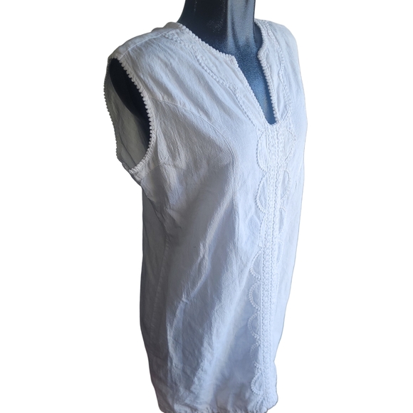 White Sleeveless Beach Cover Up M - Picture 3 of 6